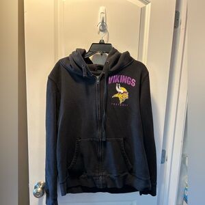 XL NFL Network Apparel Black Hoodie Jacket (ripped pocket)